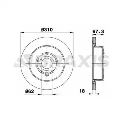 BRAXIS Arka Fren Diski AE0558