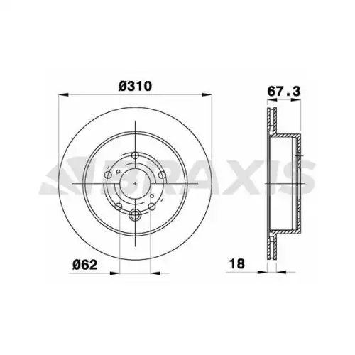 BRAXIS Arka Fren Diski AE0558