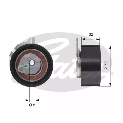 GATES V Kayış Gergi Rulmanı Kütüklü T43117