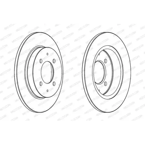 FERODO Arka Fren Diski Düz Takım DDF1622