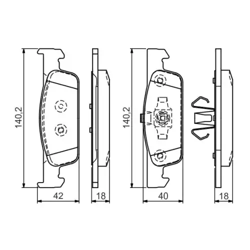 BOSCH Ön Fren Balatası Tk 0986TB3172