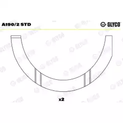 GLYCO Krank Mil Gezi Ay Yatak Std A190/2 STD