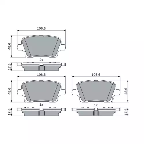 BOSCH Arka Fren Balatası Tk 17 0986424872