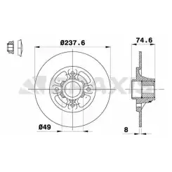 BRAXIS Arka Fren Diski AD0279