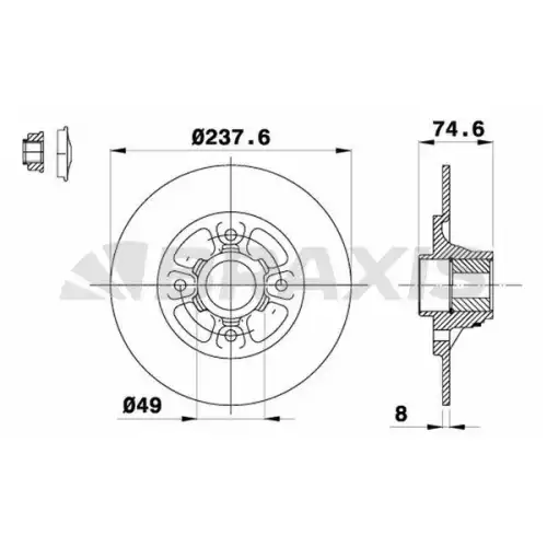 BRAXIS Arka Fren Diski AD0279