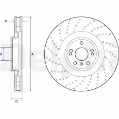 DELPHI Ön Fren Diski Havalı Kaplamalı Adet BG9185C