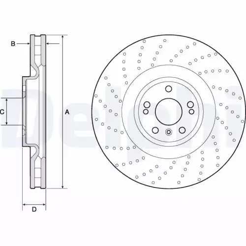 DELPHI Ön Fren Diski Havalı Kaplamalı Adet BG9185C