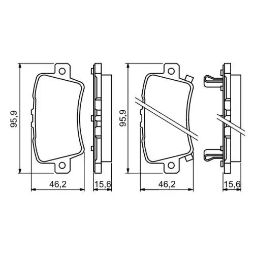 BOSCH Arka Fren Balatası Tk 0986494249