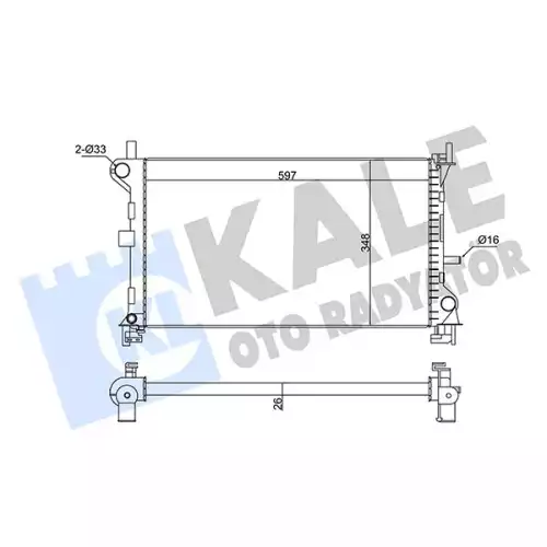 KALE Motor Su Radyatörü Otomatik Şanzıman 344165