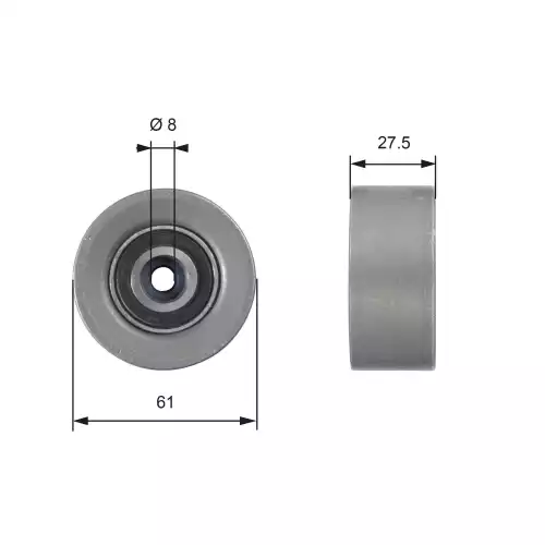 GATES Eksantrik Triger Gergi Rulmanı T42151