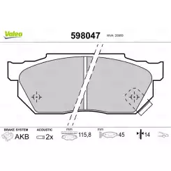 VALEO Ön Fren Balatası Tk 598047