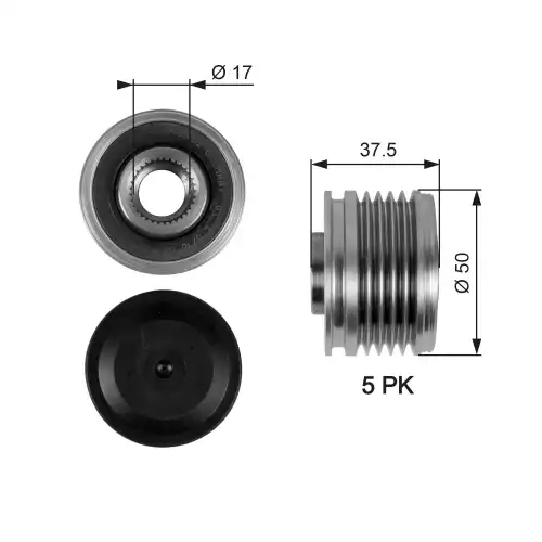 GATES Alternatör Kasnağı OAP7053