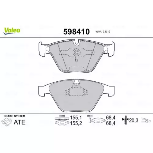 VALEO Ön Fren Balatası Tk 598410