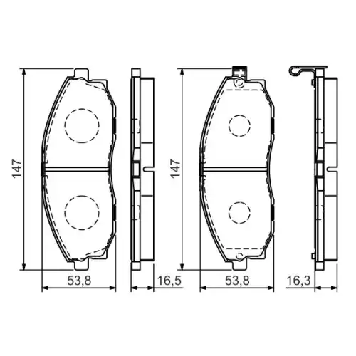 BOSCH Ön Fren Balatası Tk 147 MM 0986495065