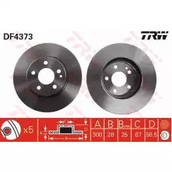 TRW Ön Fren Diski Havalı Takım 300mm DF4373