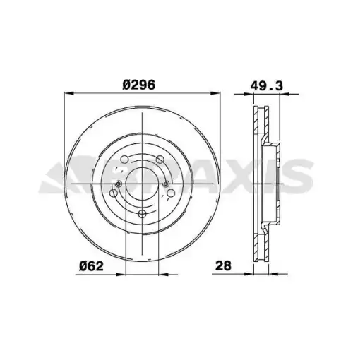 BRAXIS Ön Fren Diski Havalı 296Mm AE0158