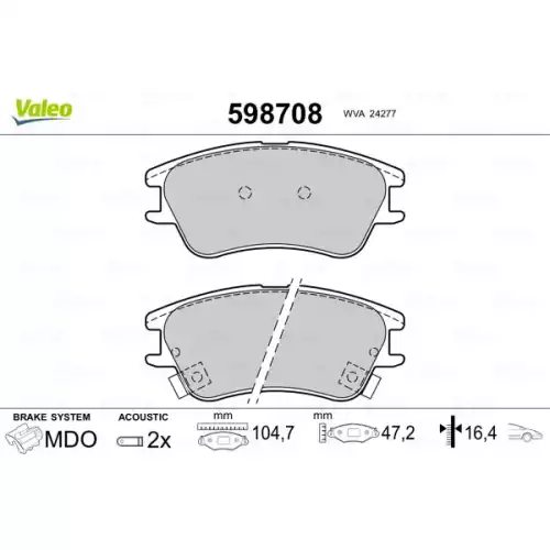 VALEO Ön Fren Balatası Tk 670708-598708