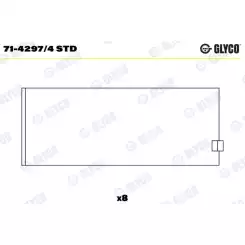 GLYCO Motor Kol Yatak 0.50 71-4297/4 STD