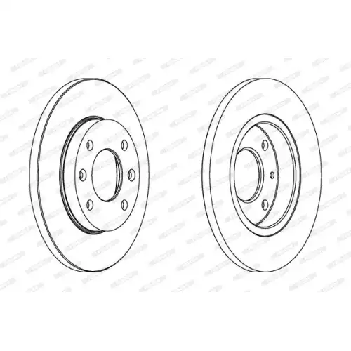 FERODO Ön Fren Diski Düz 247Mm DDF995