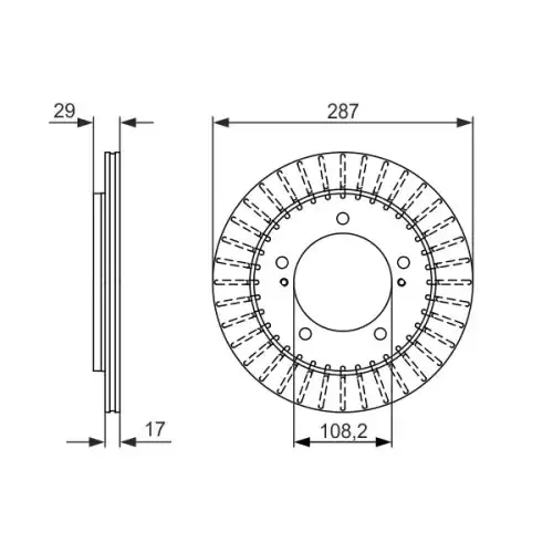 BOSCH Fren Diski Havalı Ön 286 5Mm 0986479486