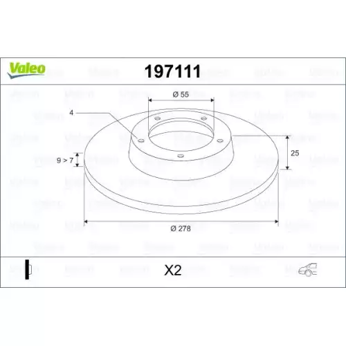 VALEO Arka Fren Diski Tk 197111