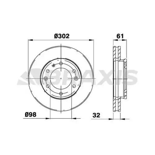 BRAXIS Ön Fren Diski AE0719