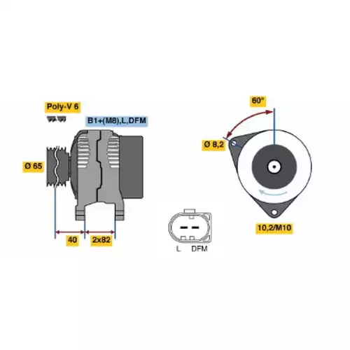 BOSCH Alternatör 0124515040