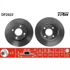 TRW Ön Fren Diski Havalı 260.4mm DF2622