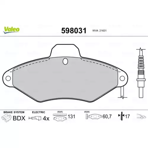 VALEO Ön Fren Balatası Tk 598031