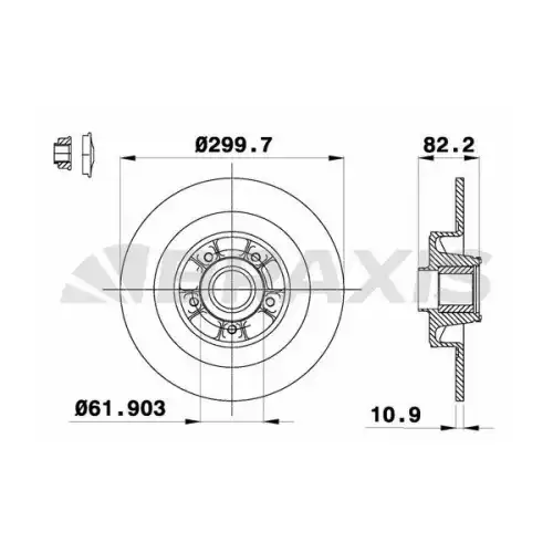 BRAXIS Arka Fren Diski Düz AD1050