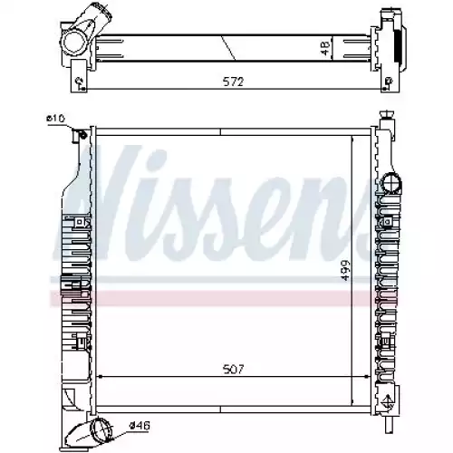 NISSENS Motor Su Radyatörü 61021A