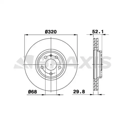 BRAXIS Ön Fren Diski Havalı 320Mm AD0309