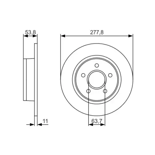 BOSCH Arka Fren Diski ( 278 MM ) 0986479S51