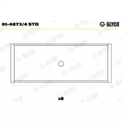 GLYCO Motor Kol Yatak 01-4873/4 STD