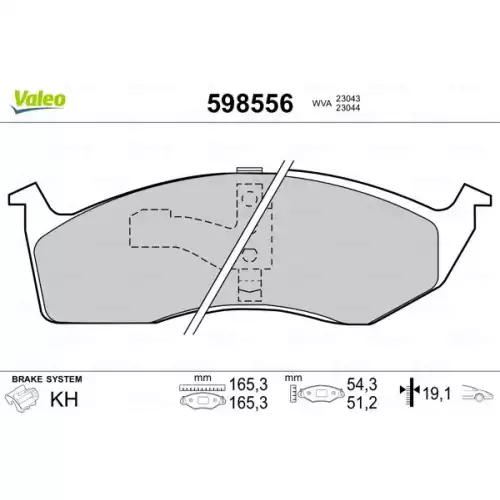 VALEO Ön Fren Balatası 598556