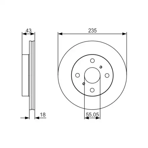 BOSCH Fren Diski Havalı Ön 235 4Mm 0986479S46