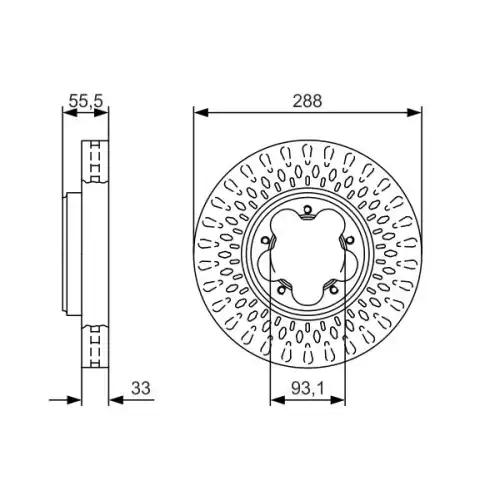 BOSCH Ön Fren Diski (288MM) 0986479A49