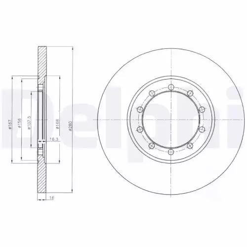 DELPHI Arka Fren Diski (A.Ceker) (280Mm) BG4075