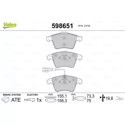 VALEO Ön Fren Balatası Tk 598651