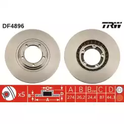 TRW Ön Fren Diski Havalı 274.5mm DF4896