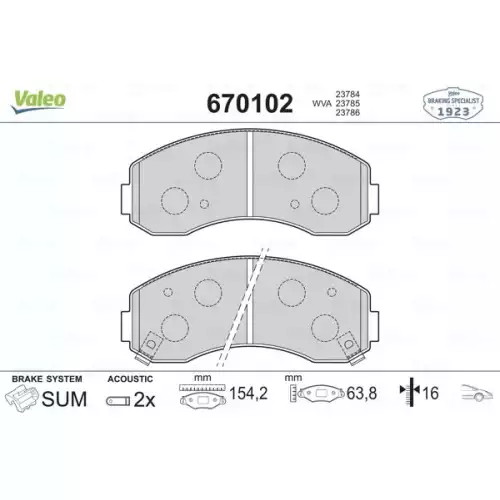 VALEO Ön Fren Balatası Tk 670102