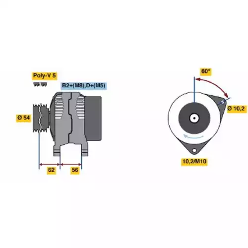 BOSCH Alternatör 100A 0124425024