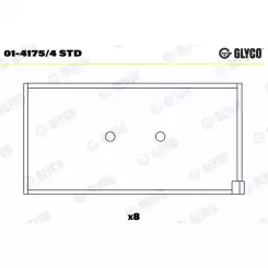 GLYCO Kol Yatak Std Takım 01-4175/4 STD