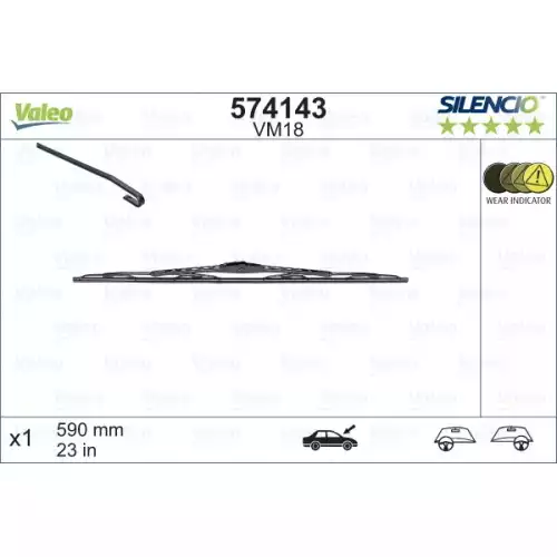 VALEO Silecek Süpürgesi Yolcu Tarafı 590mm 574143