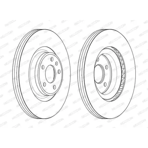 FERODO Ön Fren Diski Havalı 338Mm DDF2597C-1