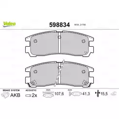 VALEO Arka Fren Balatası Tk 598834