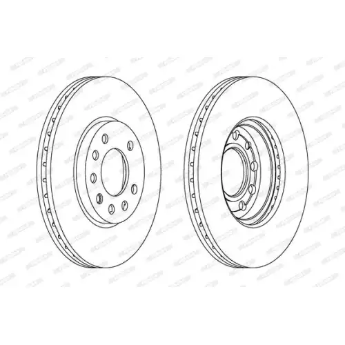 FERODO Ön Fren Diski Havalı 280Mm 5 Bijon DDF1042