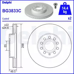 DELPHI Ön Fren Diski Takım BG3833C