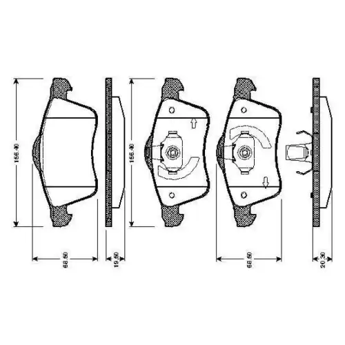 BOSCH Ön Fren Balatası Fişsiz 0986TB2038