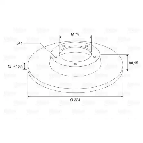 VALEO Arka Fren Diski 186809